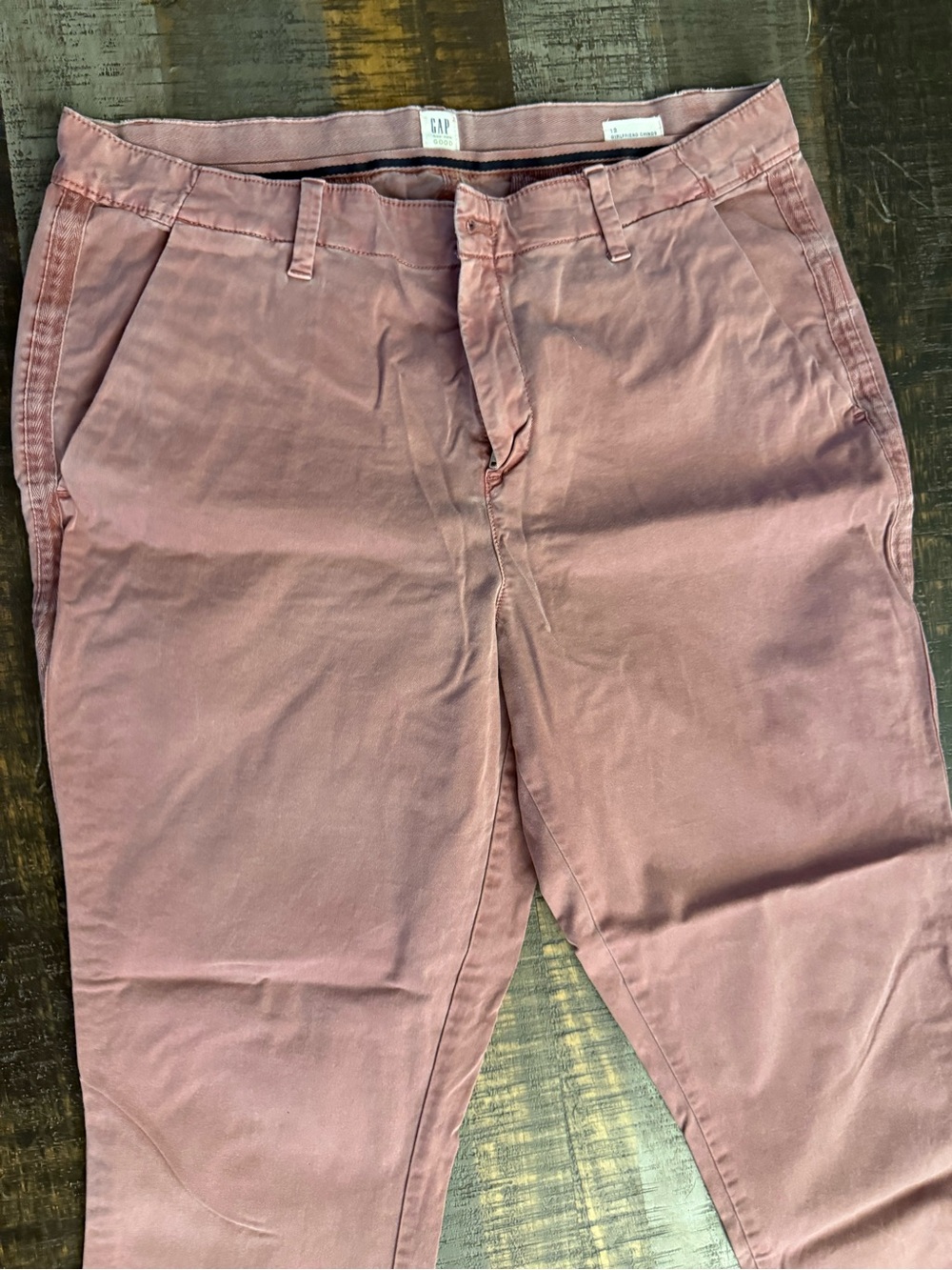 GAP Women's Straight Leg Pants in Dusty Rose